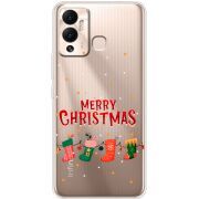 Прозрачный чехол BoxFace Infinix Hot 12 Play Merry Christmas