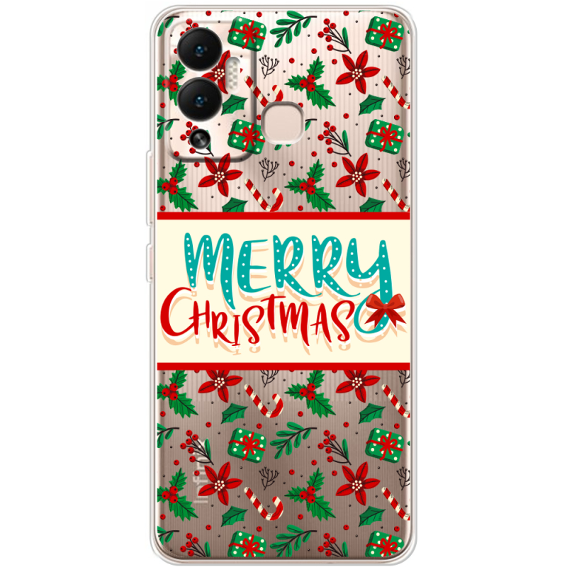 Прозрачный чехол BoxFace Infinix Hot 12 Play Vintage Christmas Pattern