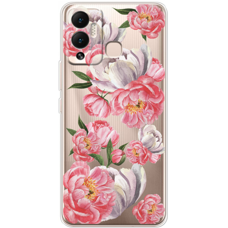 Прозрачный чехол BoxFace Infinix Hot 12 Play Peony Watercolor Style