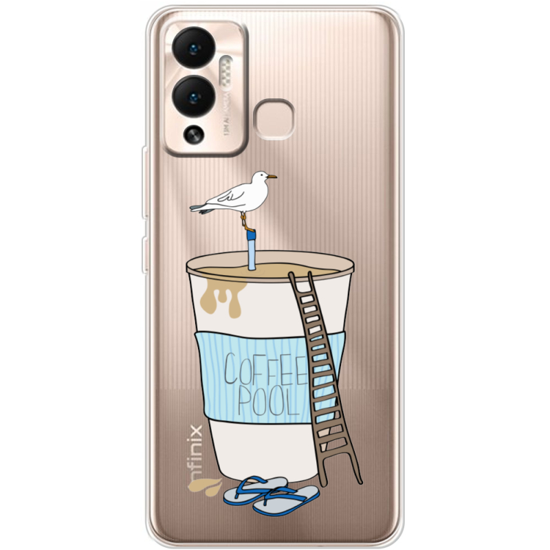 Прозрачный чехол BoxFace Infinix Hot 12 Play Segull in Cofee Pool