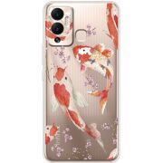 Прозрачный чехол BoxFace Infinix Hot 12 Play Japanese Koi Fish