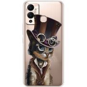 Прозрачный чехол BoxFace Infinix Hot 12 Play Steampunk Cat