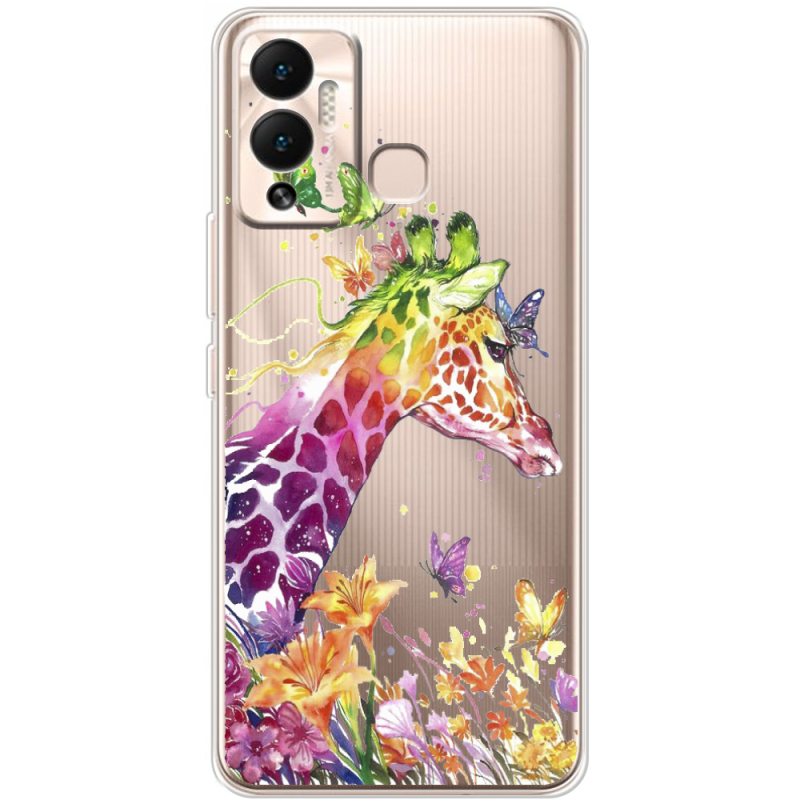 Прозрачный чехол BoxFace Infinix Hot 12 Play Colorful Giraffe