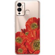 Прозрачный чехол BoxFace Infinix Hot 12 Play Red Poppies