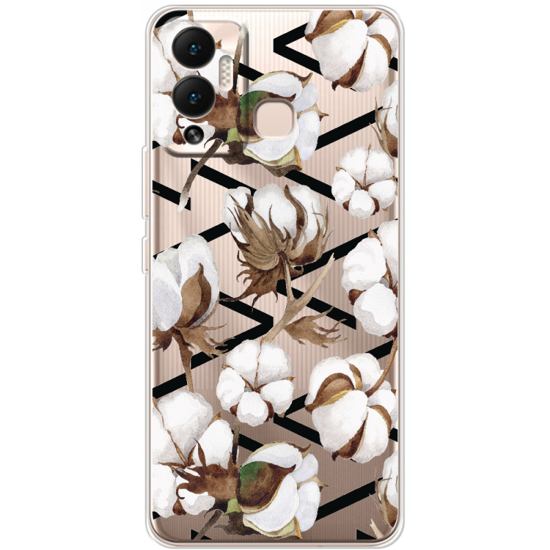 Прозрачный чехол BoxFace Infinix Hot 12 Play Cotton flowers