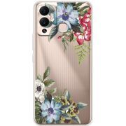 Прозрачный чехол BoxFace Infinix Hot 12 Play Floral