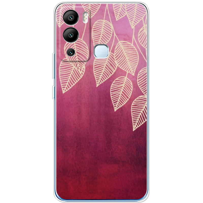 Чехол BoxFace Infinix Hot 12i Gold Leaves