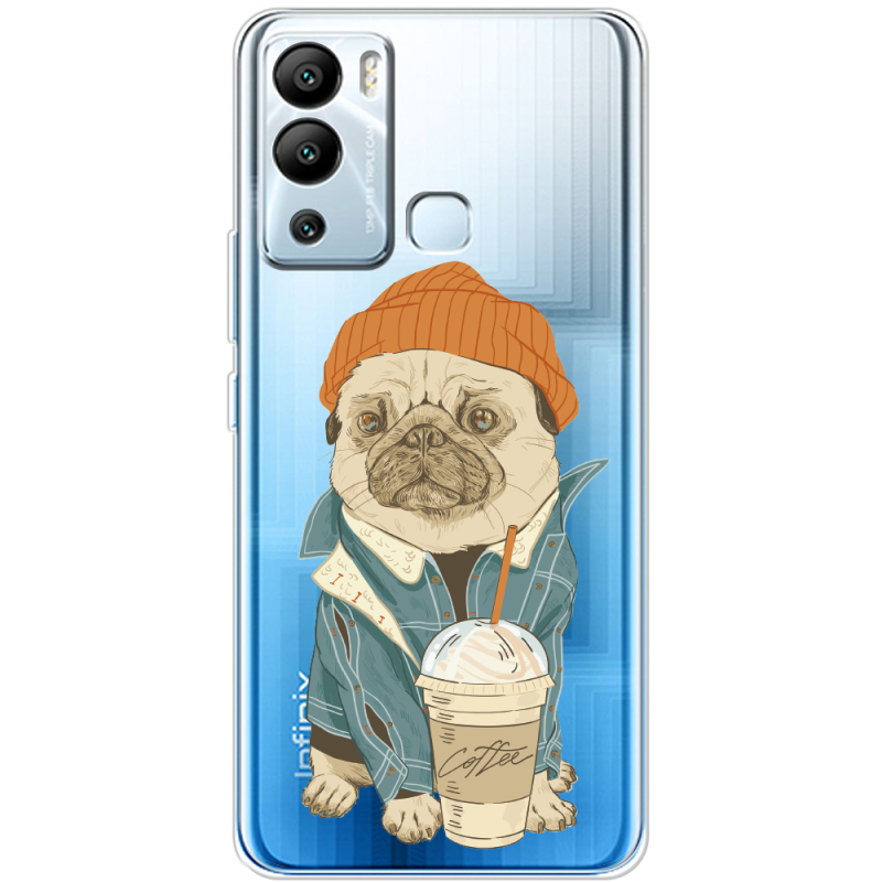 Прозрачный чехол BoxFace Infinix Hot 12i Dog Coffeeman