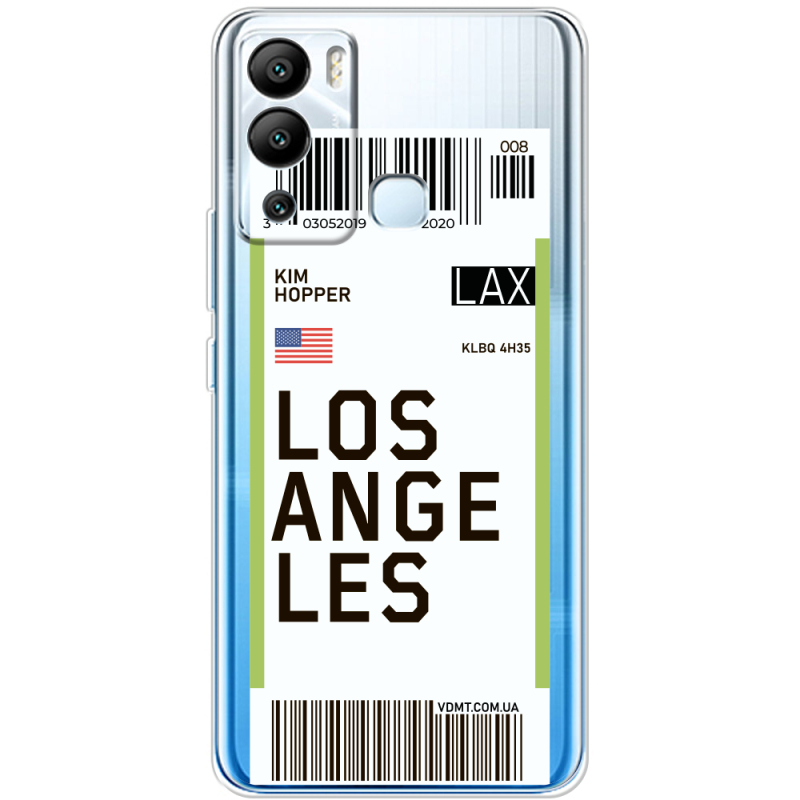 Прозрачный чехол BoxFace Infinix Hot 12i Ticket Los Angeles