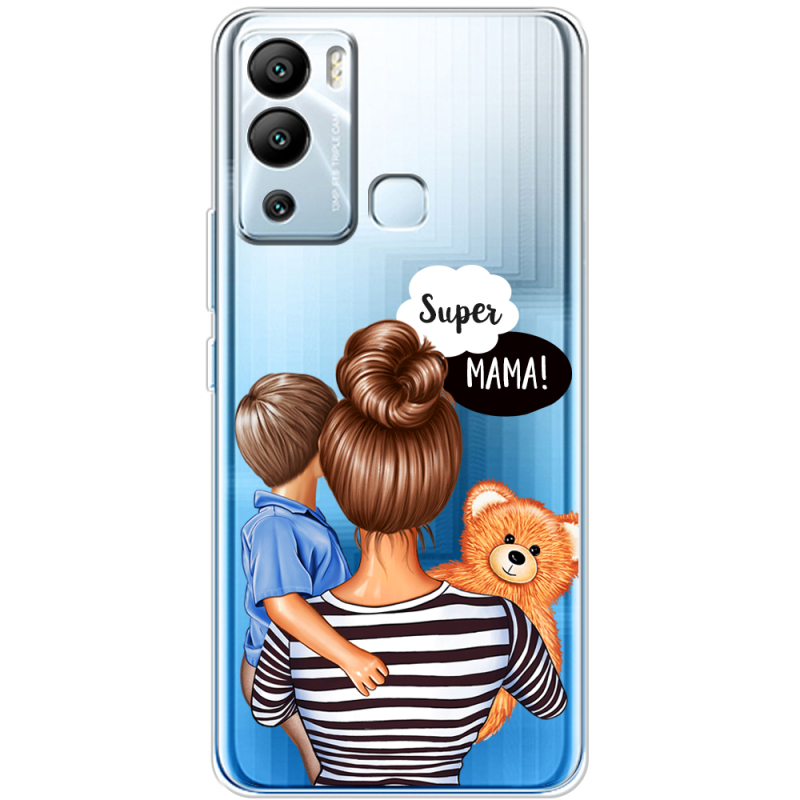 Прозрачный чехол BoxFace Infinix Hot 12i Super Mama and Son