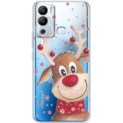 Прозрачный чехол BoxFace Infinix Hot 12i Winter Deer