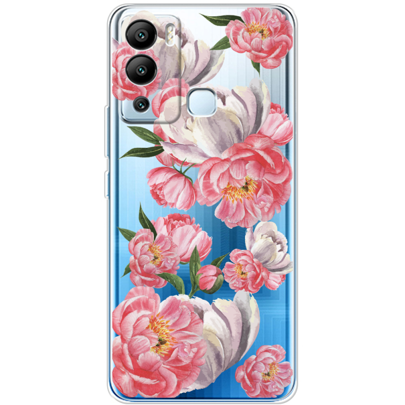 Прозрачный чехол BoxFace Infinix Hot 12i Peony Watercolor Style