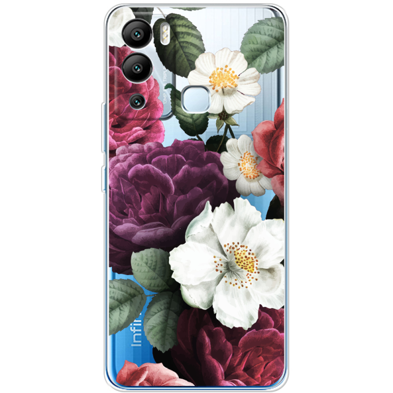 Прозрачный чехол BoxFace Infinix Hot 12i Floral Dark Dreams