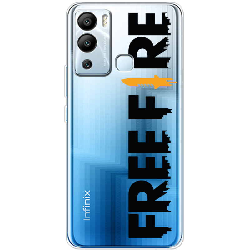 Прозрачный чехол BoxFace Infinix Hot 12i Free Fire Black Logo