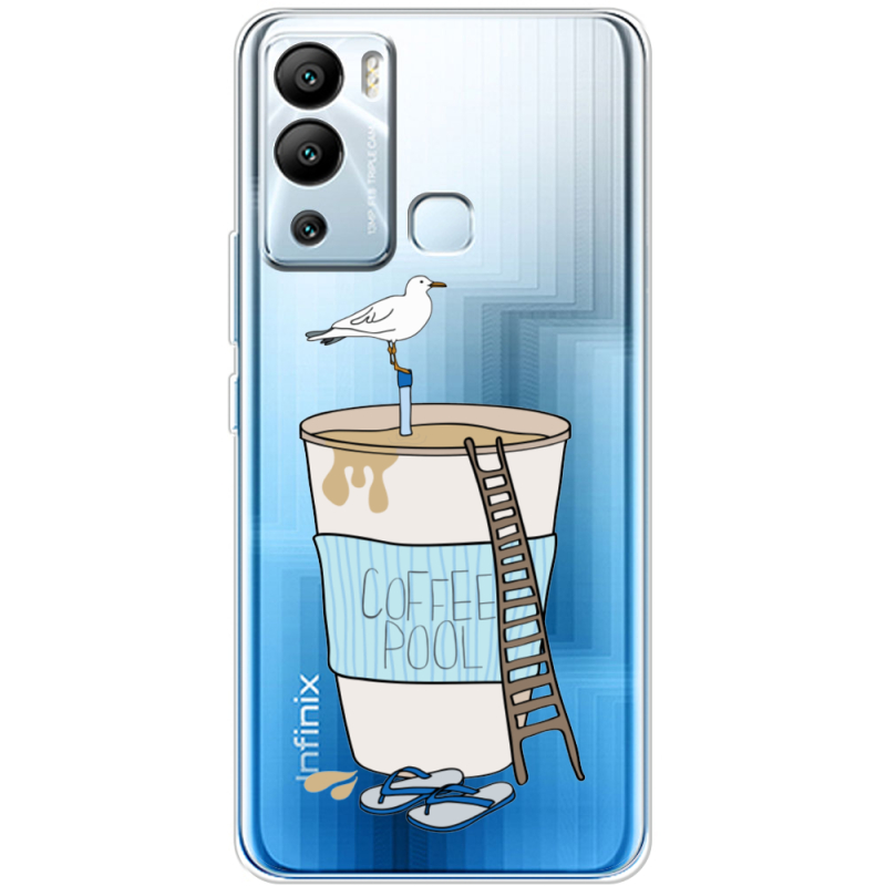 Прозрачный чехол BoxFace Infinix Hot 12i Segull in Cofee Pool