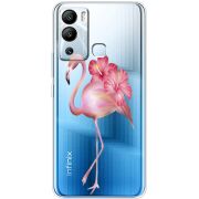 Прозрачный чехол BoxFace Infinix Hot 12i Floral Flamingo