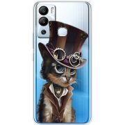 Прозрачный чехол BoxFace Infinix Hot 12i Steampunk Cat