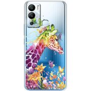 Прозрачный чехол BoxFace Infinix Hot 12i Colorful Giraffe