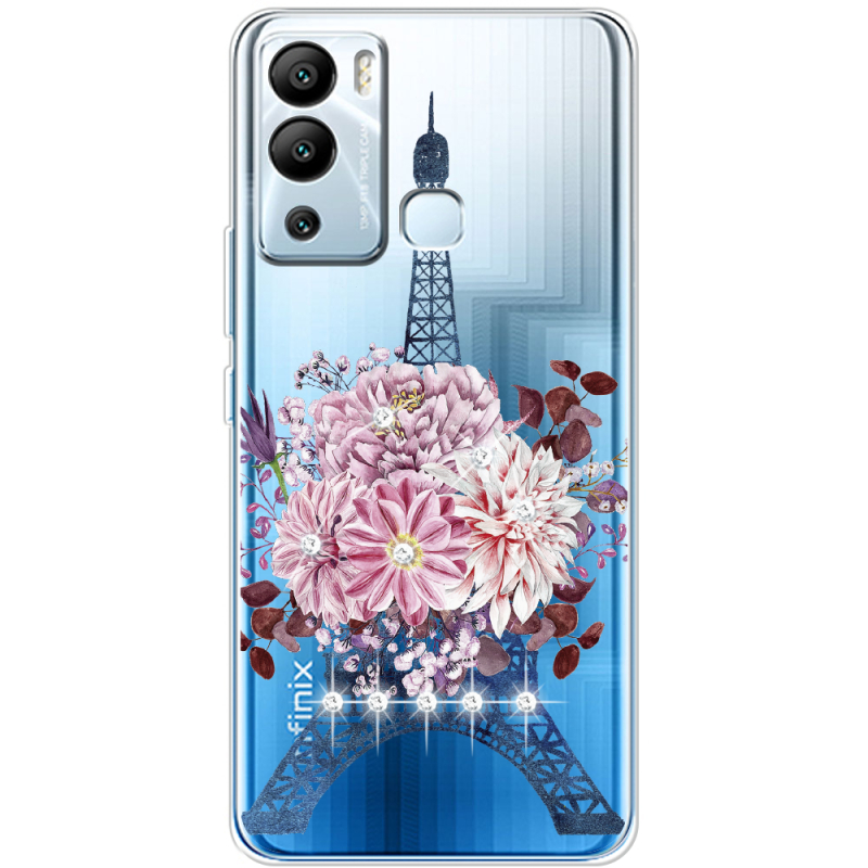 Чехол со стразами Infinix Hot 12i Eiffel Tower