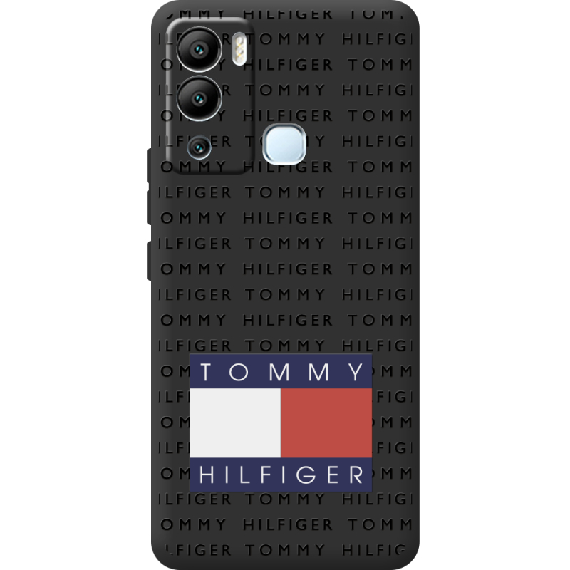 Черный чехол BoxFace Infinix Hot 12i Tommy Print