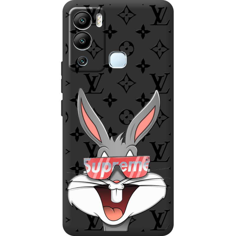 Черный чехол BoxFace Infinix Hot 12i looney bunny