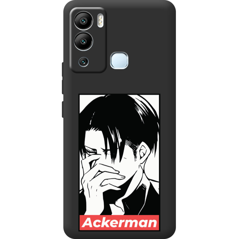 Черный чехол BoxFace Infinix Hot 12i Attack On Titan - Ackerman