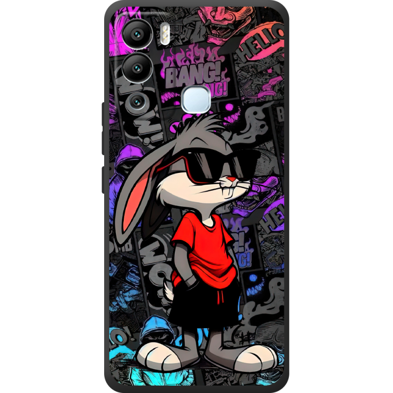 Черный чехол BoxFace Infinix Hot 12i Малий вухань