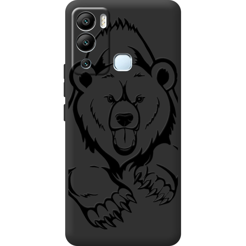 Черный чехол BoxFace Infinix Hot 12i Grizzly Bear