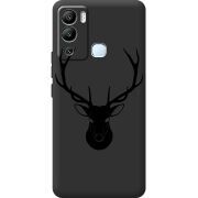 Черный чехол BoxFace Infinix Hot 12i Deer