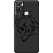 Черный чехол BoxFace Infinix Hot 12i Skull and Roses