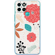 Чехол BoxFace Infinix Smart 6 Line Flowers