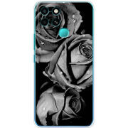 Чехол BoxFace Infinix Smart 6 Black and White Roses