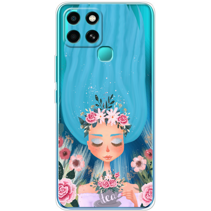 Прозрачный чехол BoxFace Infinix Smart 6 Blue Hair