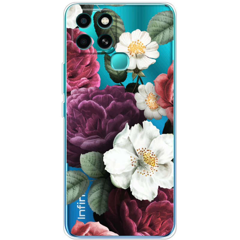 Прозрачный чехол BoxFace Infinix Smart 6 Floral Dark Dreams