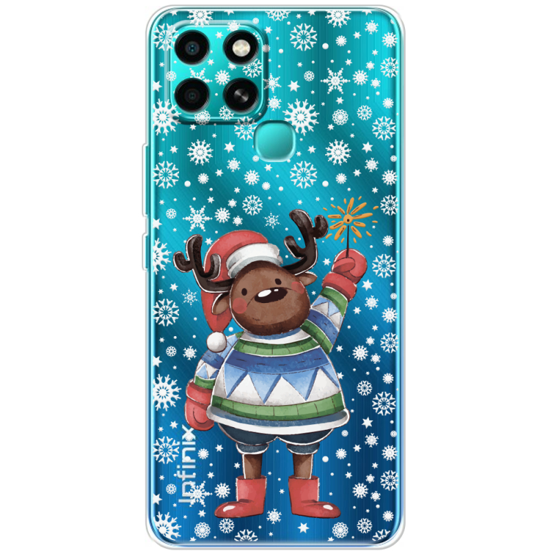 Прозрачный чехол BoxFace Infinix Smart 6 Christmas Deer with Snow