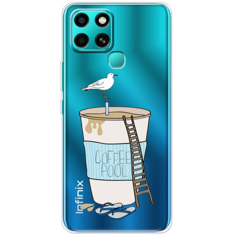 Прозрачный чехол BoxFace Infinix Smart 6 Segull in Cofee Pool