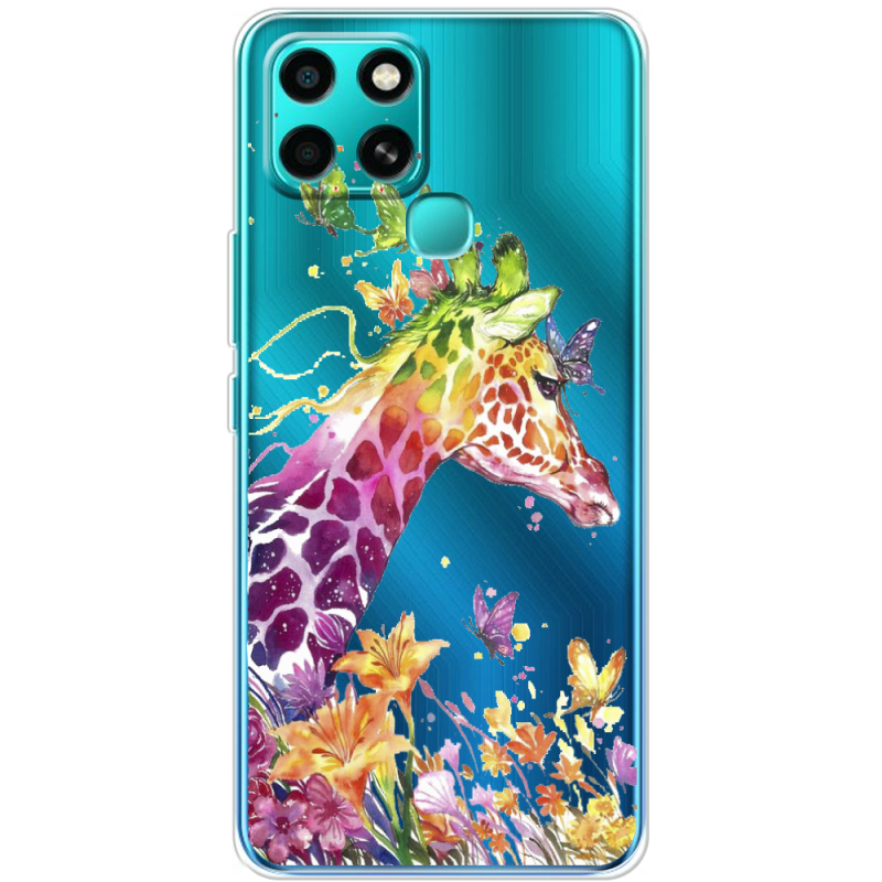 Прозрачный чехол BoxFace Infinix Smart 6 Colorful Giraffe