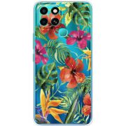 Прозрачный чехол BoxFace Infinix Smart 6 Tropical Flowers