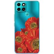 Прозрачный чехол BoxFace Infinix Smart 6 Red Poppies