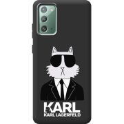 Черный чехол Uprint Samsung N980 Galaxy Note 20 Cat in Black