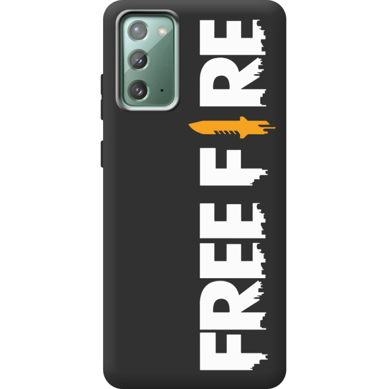 Черный чехол Uprint Samsung N980 Galaxy Note 20 Free Fire White Logo