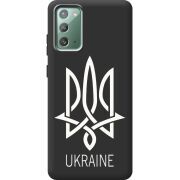 Черный чехол Uprint Samsung N980 Galaxy Note 20 Тризуб монограмма ukraine