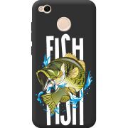 Черный чехол Uprint Xiaomi Redmi 4X Fish