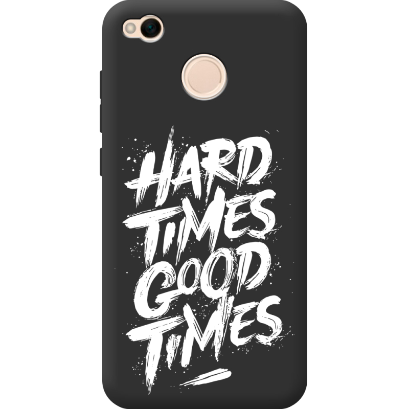 Черный чехол Uprint Xiaomi Redmi 4X Hard Times Good Times