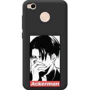 Черный чехол Uprint Xiaomi Redmi 4X Attack On Titan - Ackerman