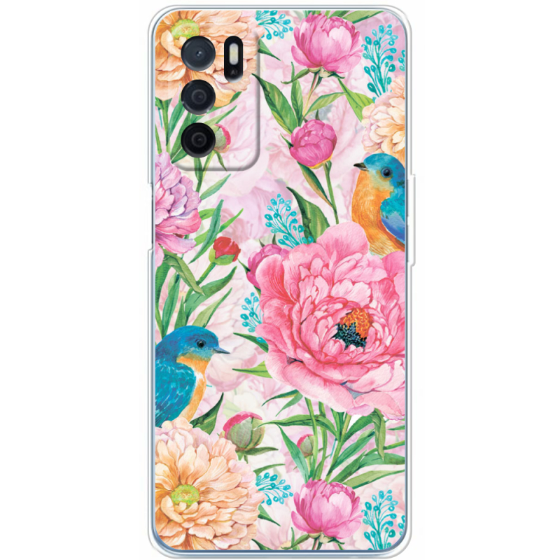 Чехол BoxFace OPPO A54s Birds in Flowers