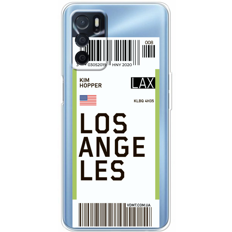 Прозрачный чехол BoxFace OPPO A54s Ticket Los Angeles