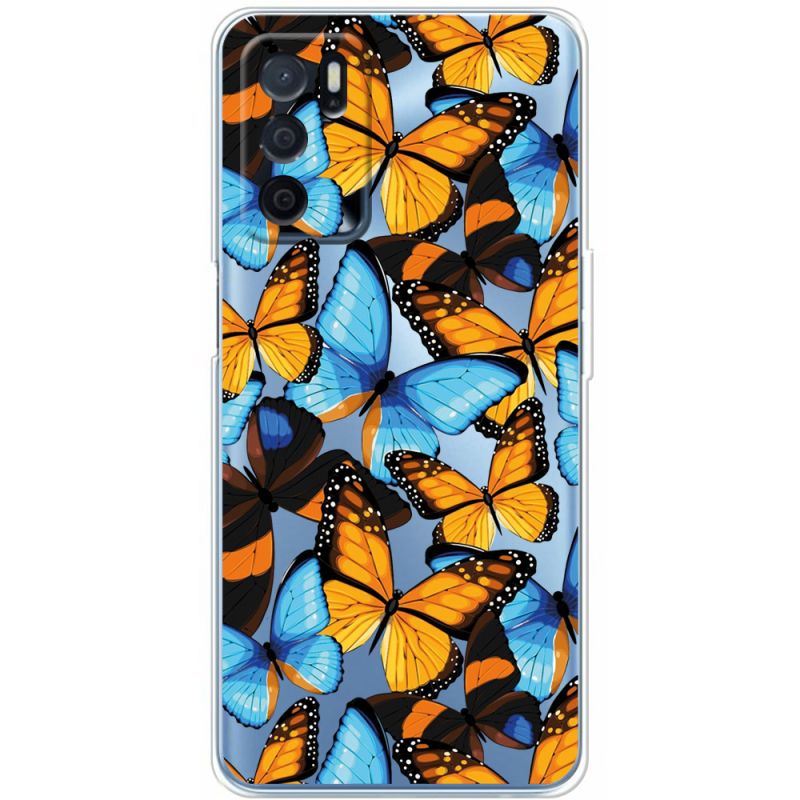 Прозрачный чехол BoxFace OPPO A54s Butterfly Morpho