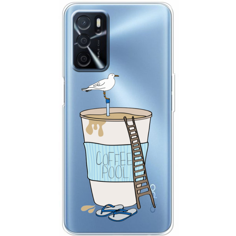 Прозрачный чехол BoxFace OPPO A54s Segull in Cofee Pool