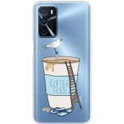 Прозрачный чехол BoxFace OPPO A54s Segull in Cofee Pool